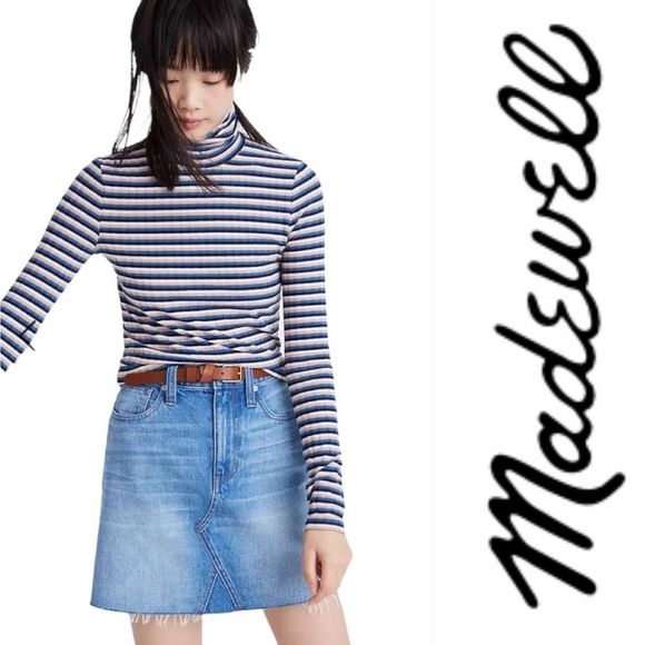 MADEWELL Long Sleeve Top in Stripe! - Picture 1 of 8